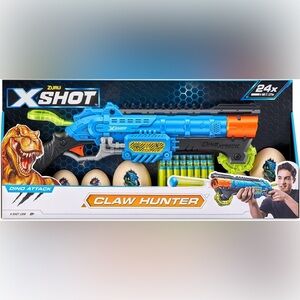 ⚡️NEW⚡️Zuru X-Shot Dino Attack Claw Hunter 2 Medium Egg, 4 Small Egg, 24 Darts